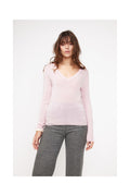 Zefina V-Neck Jumper - Pearl Pink