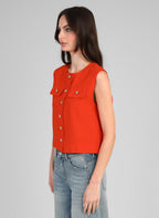 Veste Sans Manches Zelia Piment