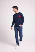Jersey Cuello Redondo Love Heritage Zemir - Azul Marino Rojo