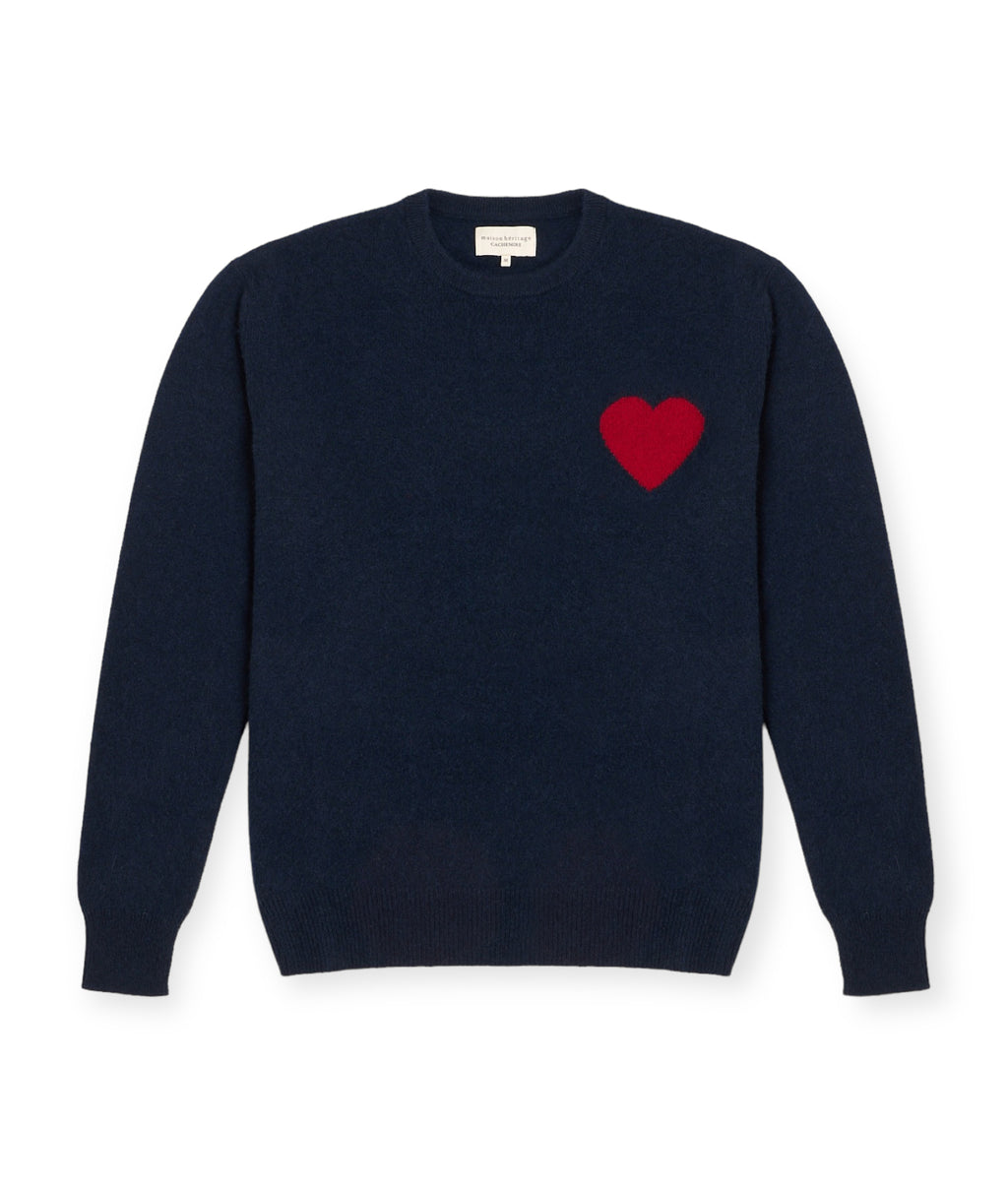 Jersey Cuello Redondo Love Heritage Zemir - Azul Marino Rojo