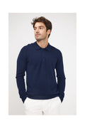 Zidane Polo-Neck Jumper - Navy Blue