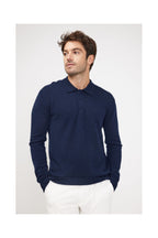 Zidane Polo-Neck Jumper - Navy Blue