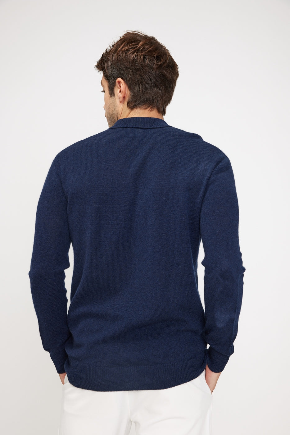 Zidane Polo-Neck Jumper - Navy Blue