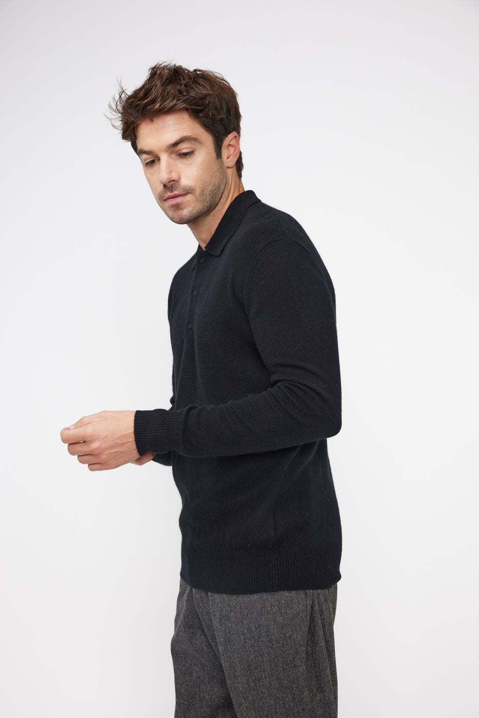 Pull Col Polo Zidane - Noir