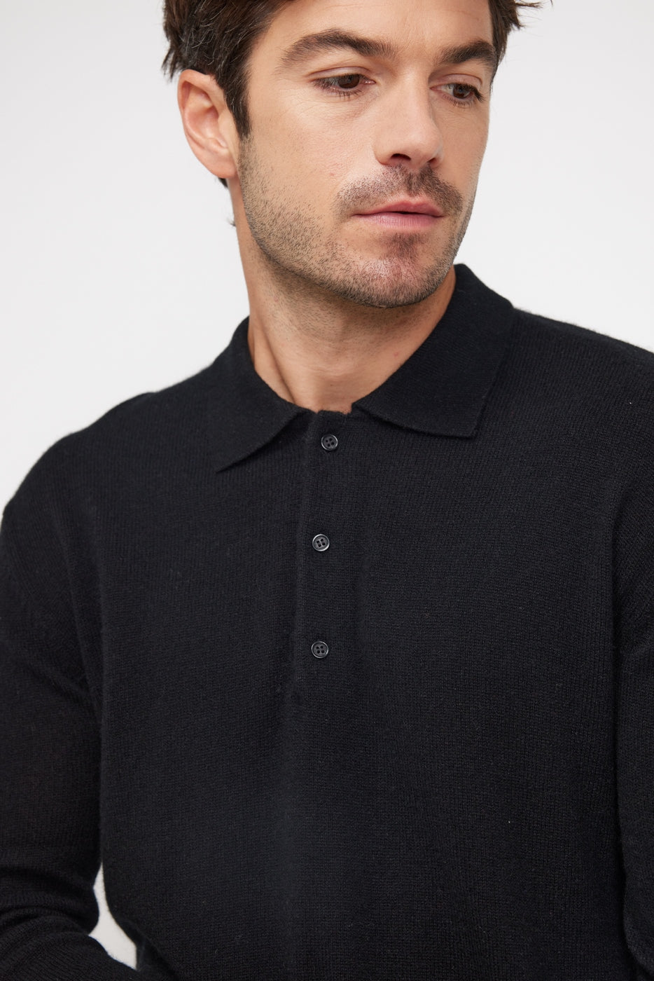 Pull Col Polo Zidane - Noir