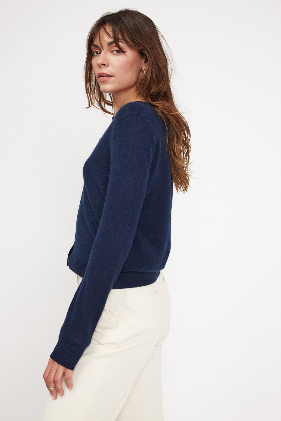 Cardigan Col Rond Zika - Bleu Marine