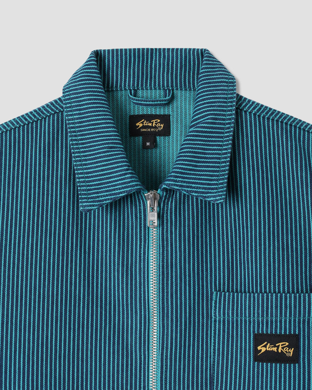 Camisa con cremallera - Azul/Verde azulado Hickory