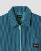 Camisa con cremallera - Azul/Verde azulado Hickory