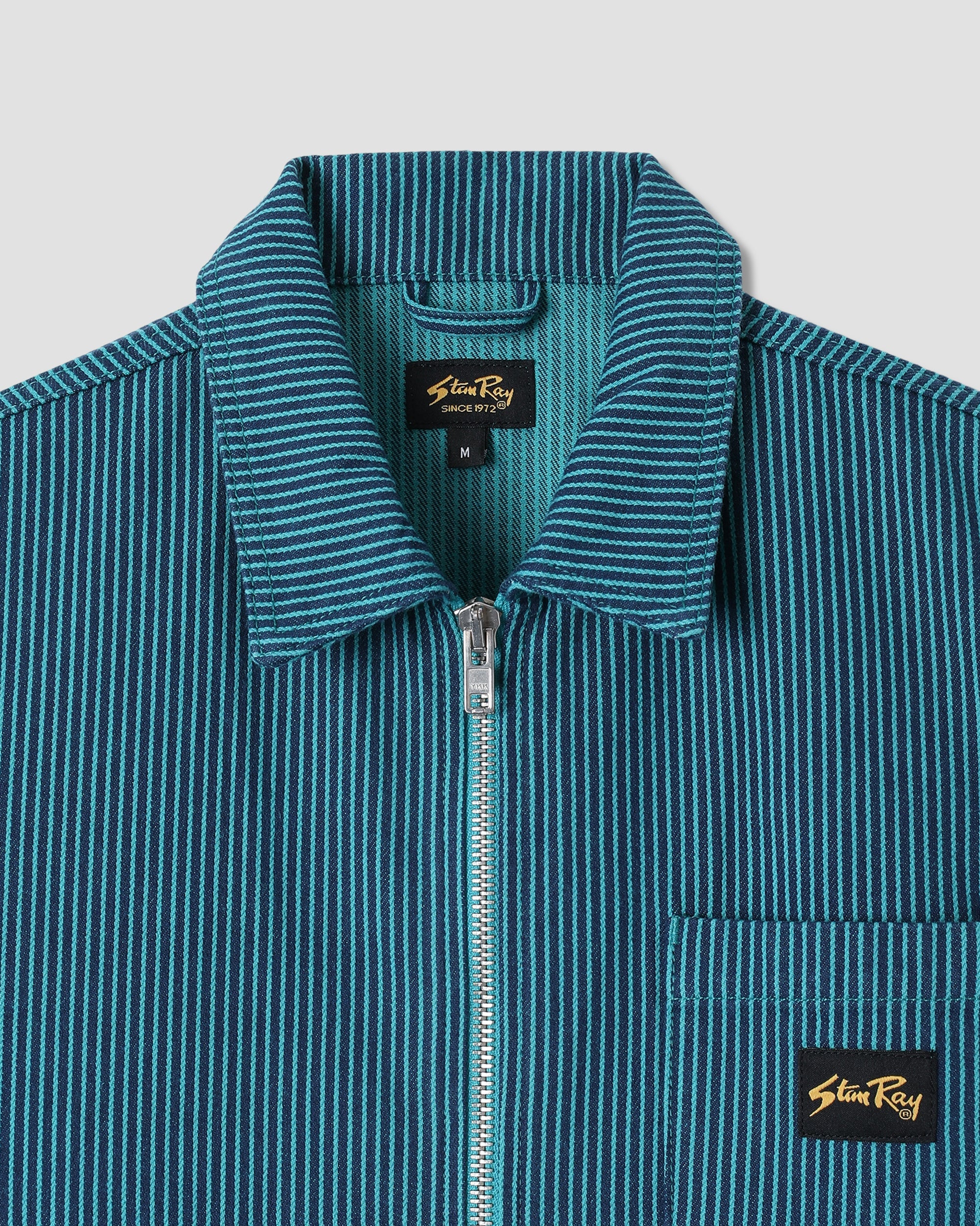 Camisa con cremallera - Azul/Verde azulado Hickory