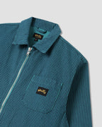 Camisa con cremallera - Azul/Verde azulado Hickory
