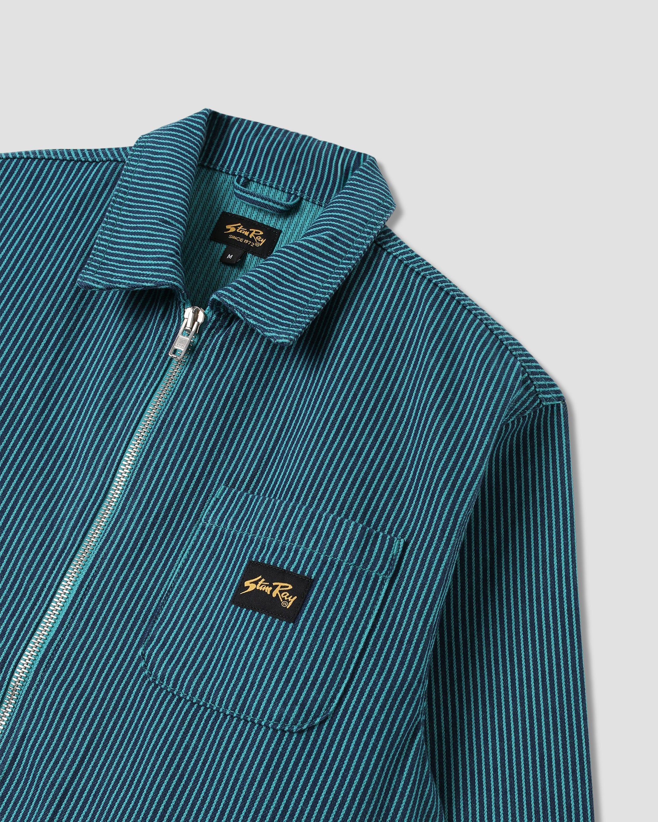 Camisa con cremallera - Azul/Verde azulado Hickory