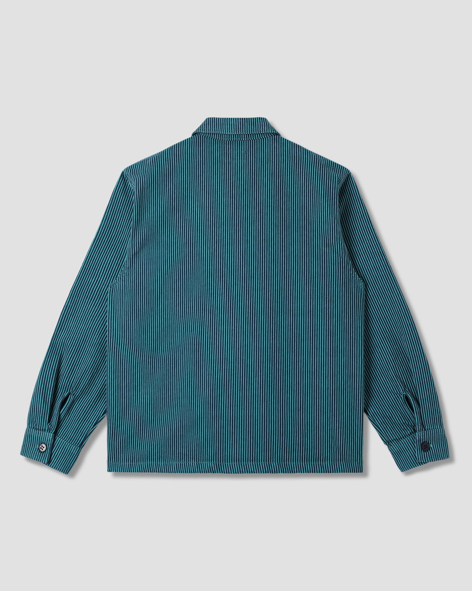 Camisa con cremallera - Azul/Verde azulado Hickory
