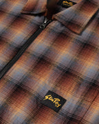 Zip Shirt - Brown/Blue Plaid