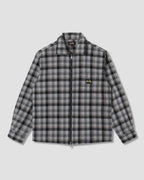 Zip Shirt - Charcoal Plaid