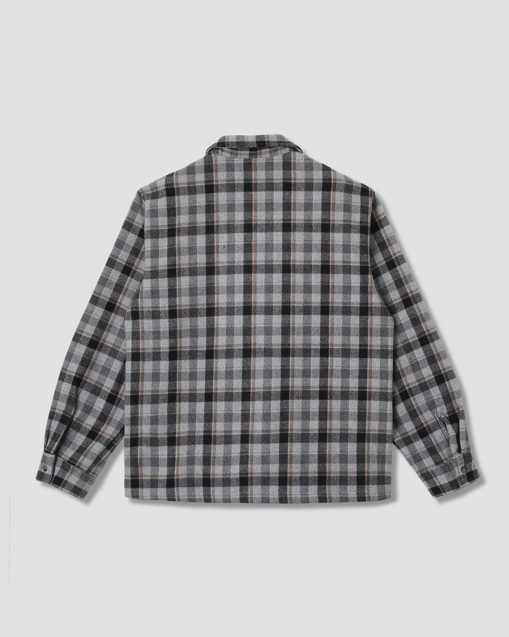 Zip Shirt - Charcoal Plaid