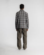 Zip Shirt - Charcoal Plaid