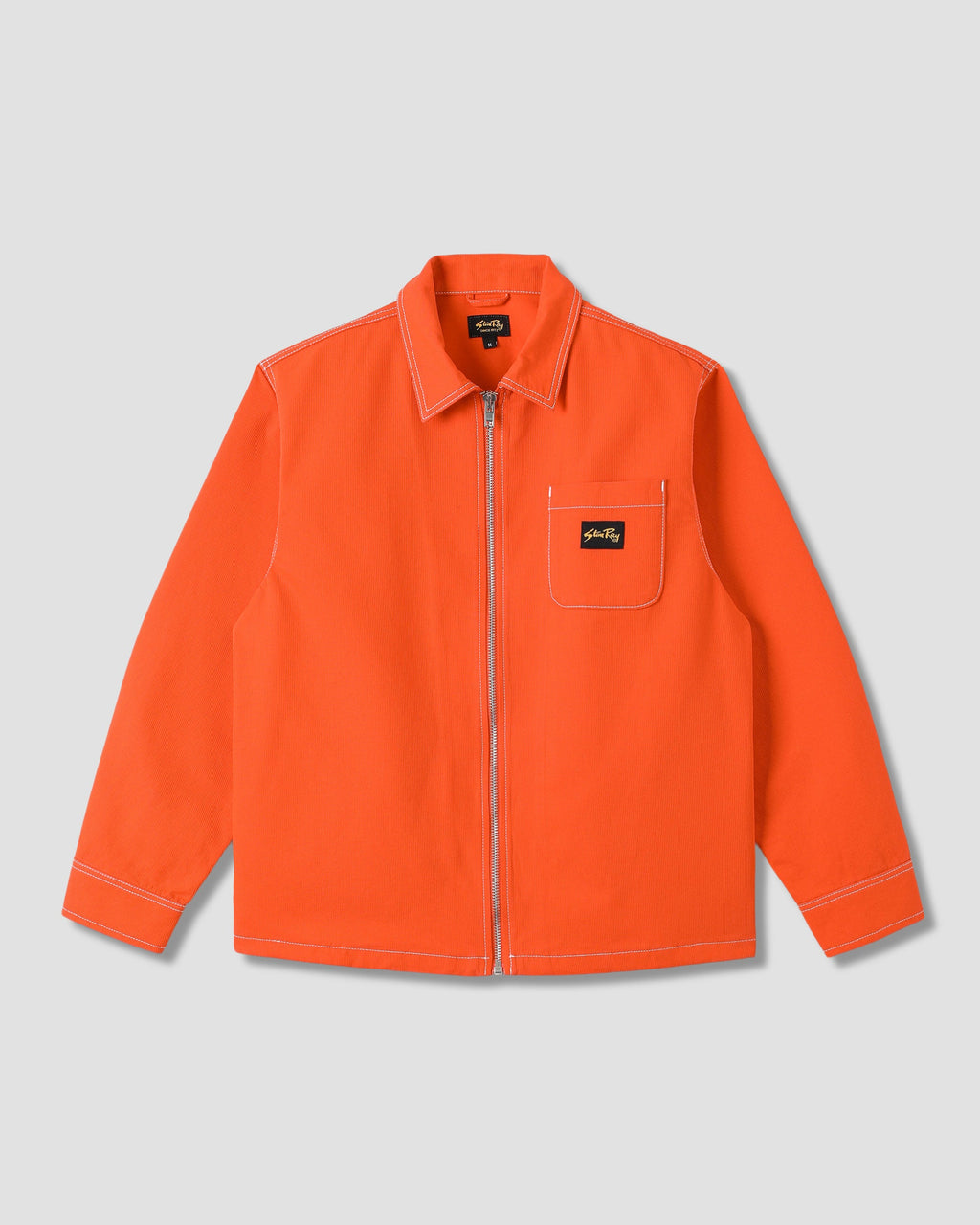 Camisa con cremallera - Bedford rojo descolorido