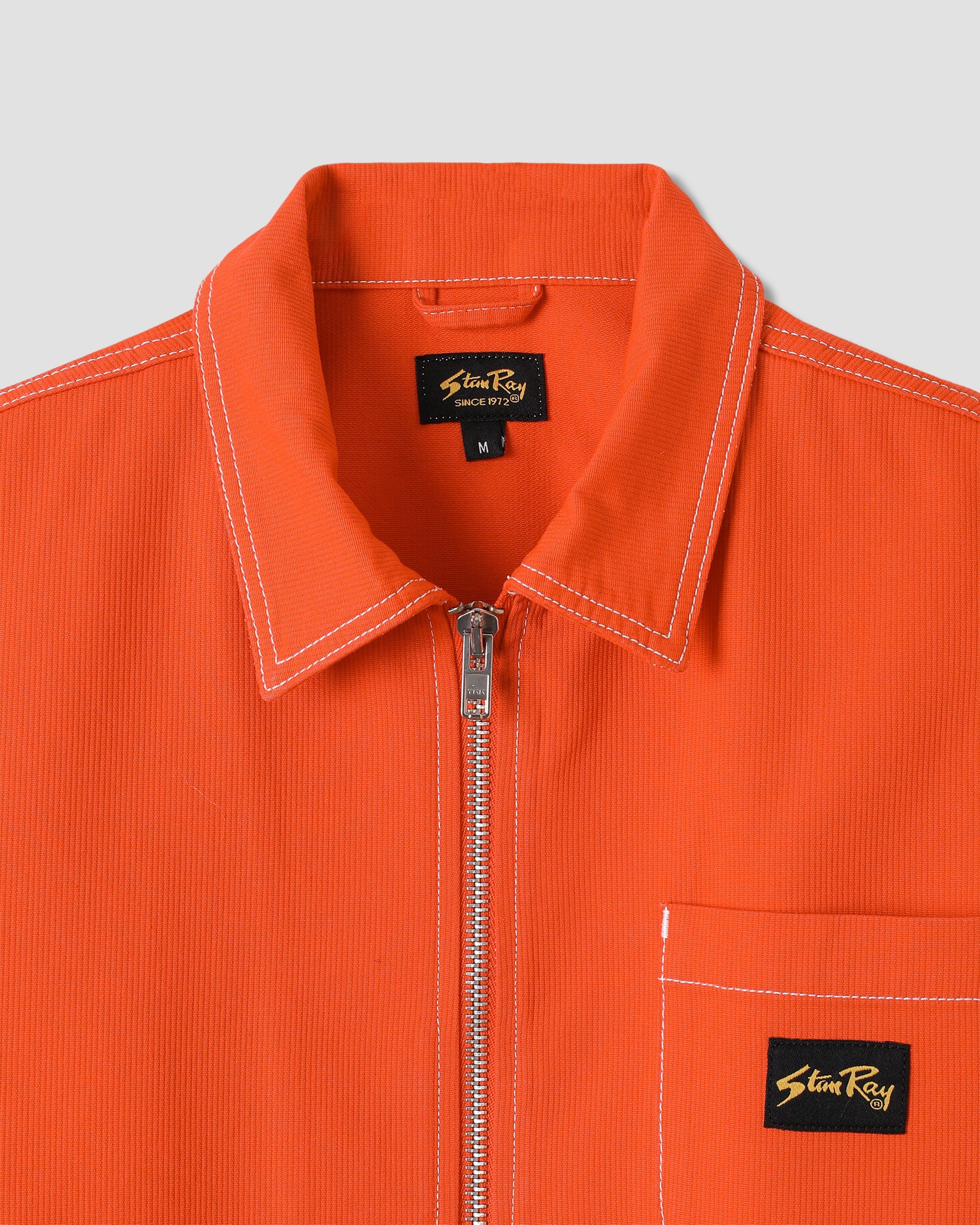 Camisa con cremallera - Bedford rojo descolorido