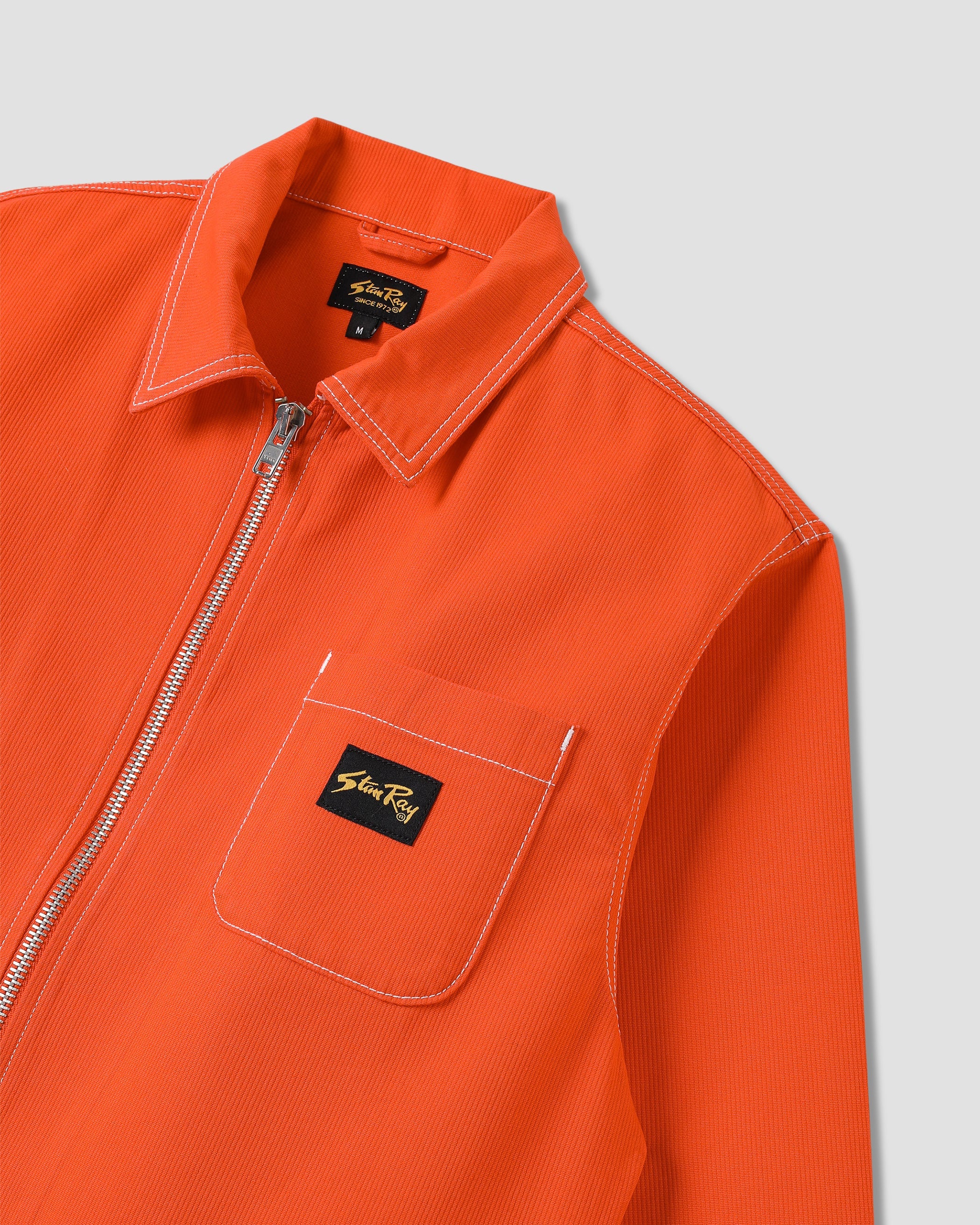 Camisa con cremallera - Bedford rojo descolorido