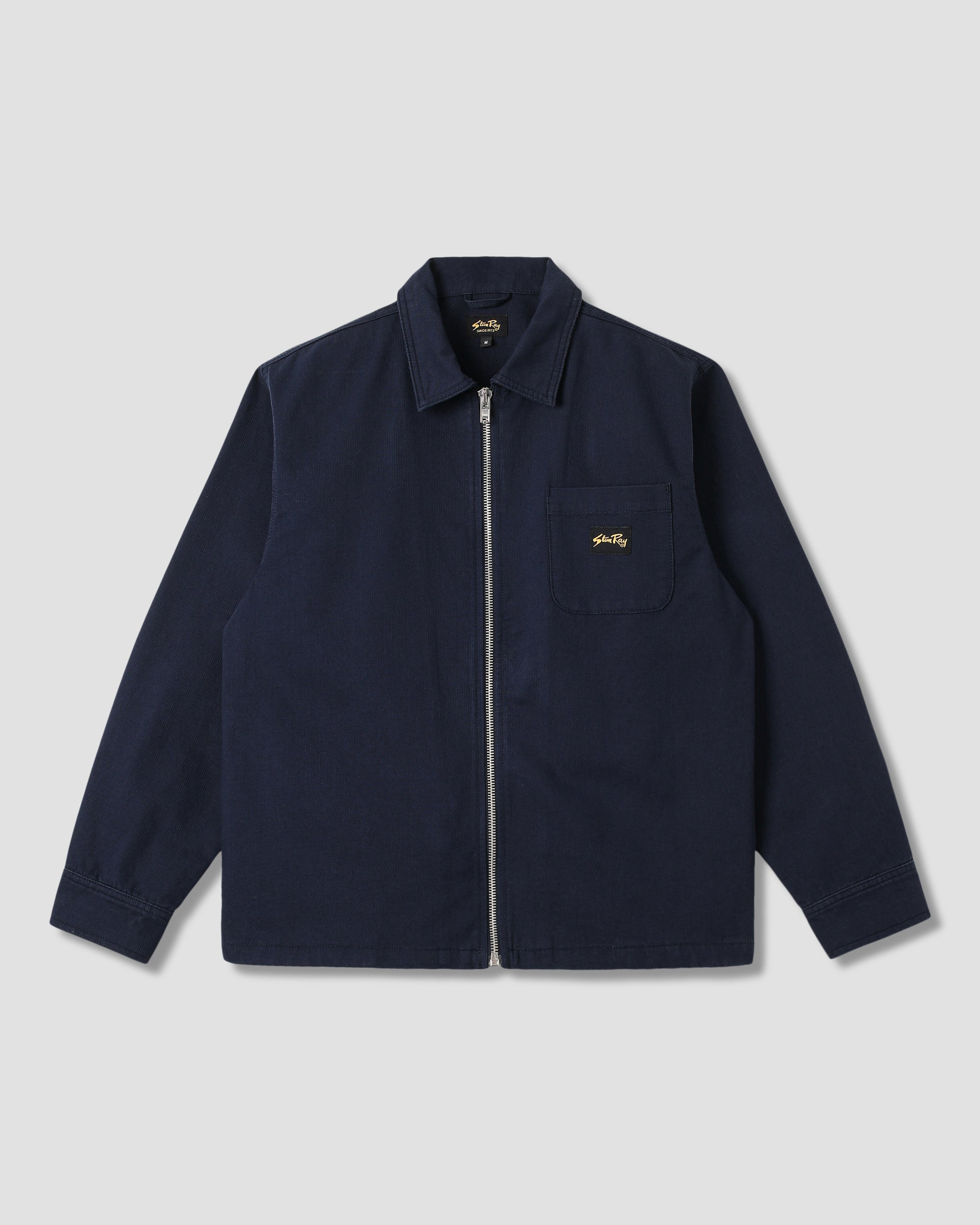 Zip Shirt - Navy Bedford