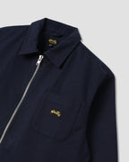 Zip Shirt - Navy Bedford