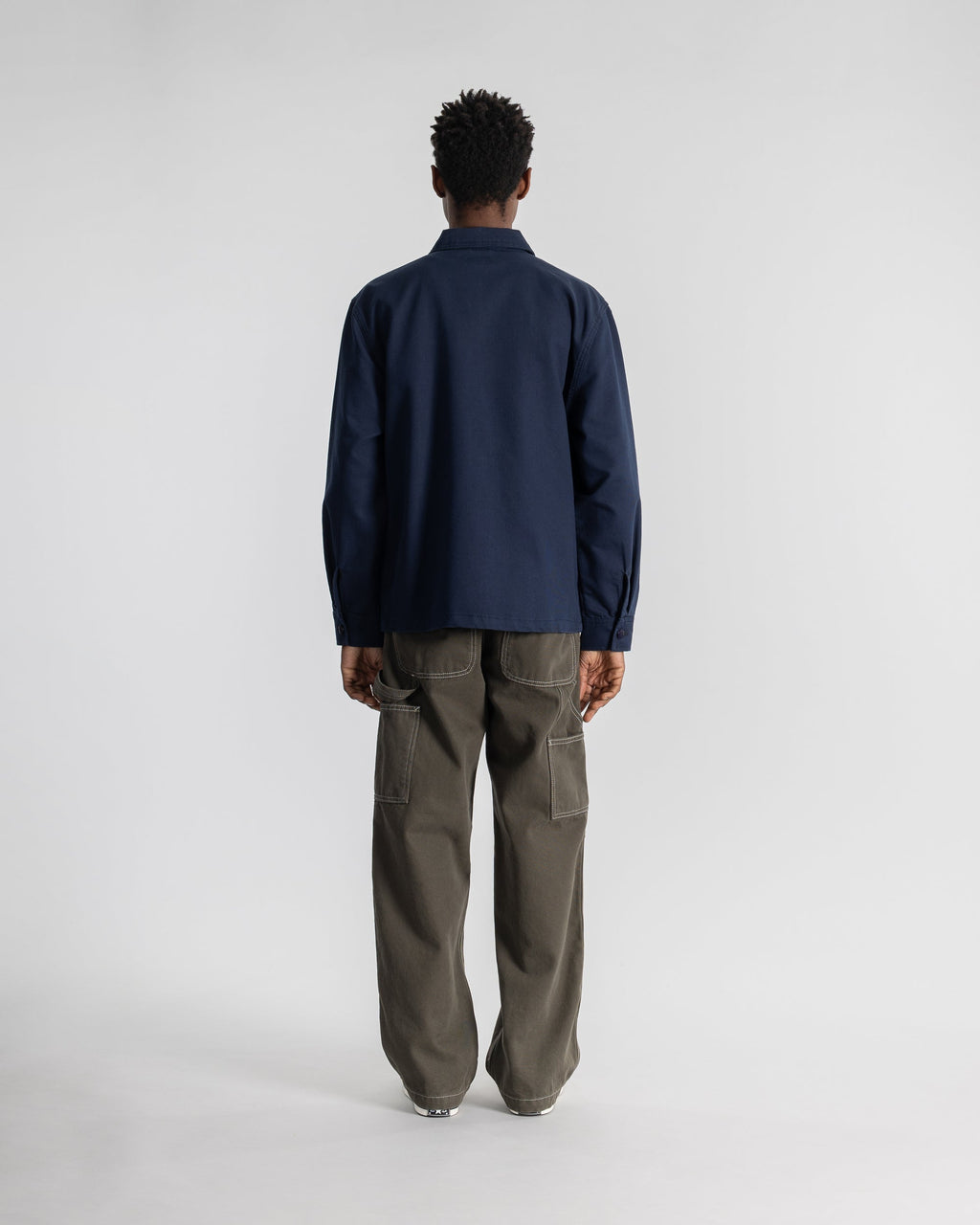 Zip Shirt - Navy Bedford