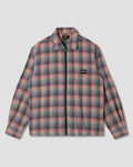 Camisa con cremallera - Cuadros rosa/verde azulado