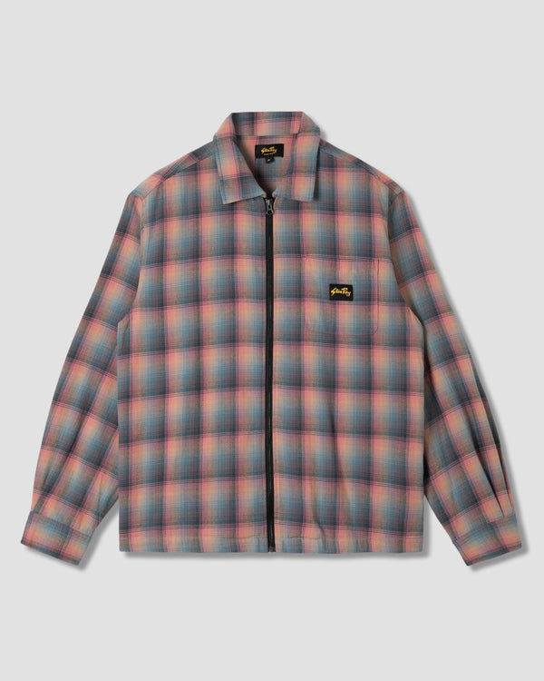 Chemise Zip - Pink/Teal Plaid