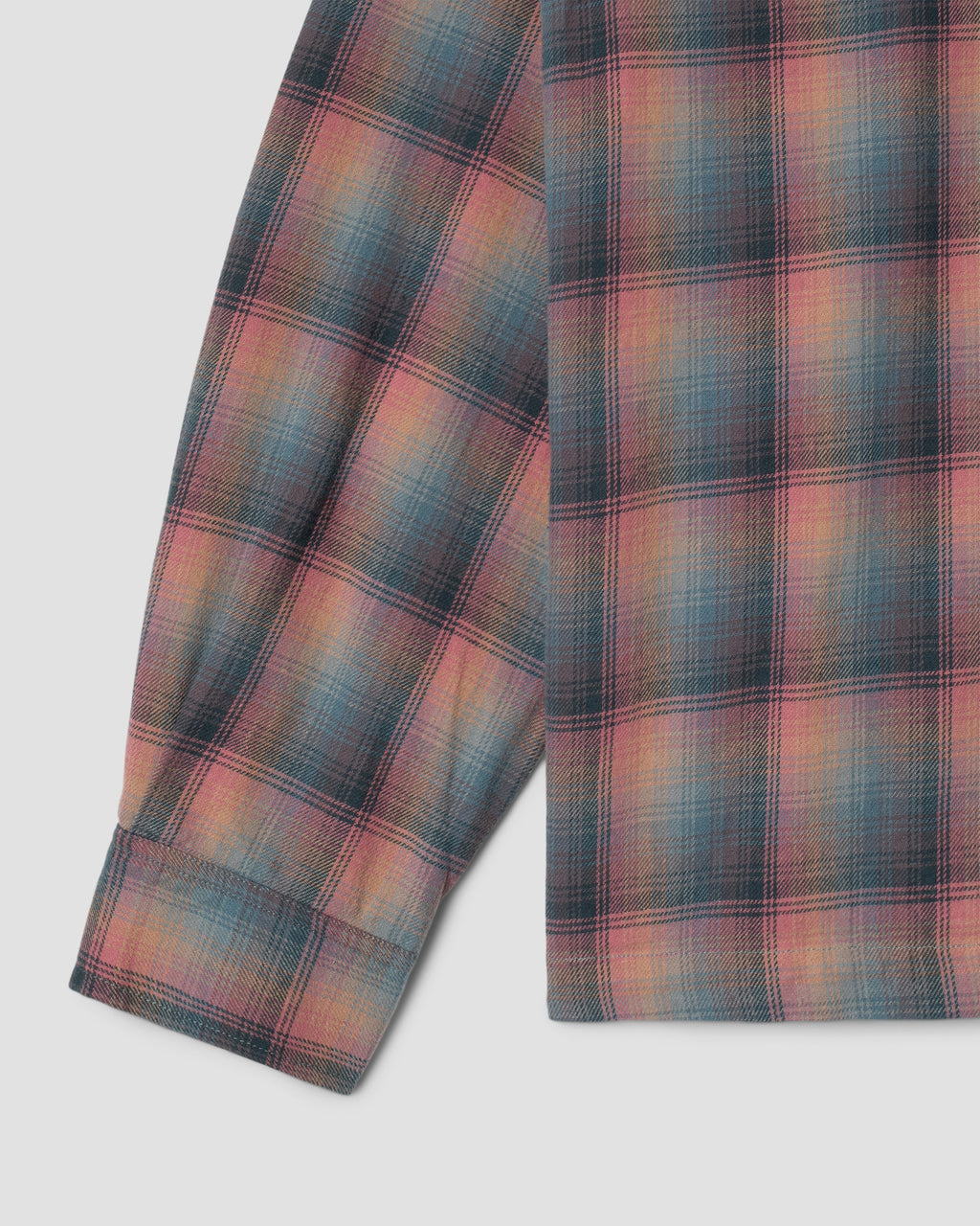 Camisa con cremallera - Cuadros rosa/verde azulado