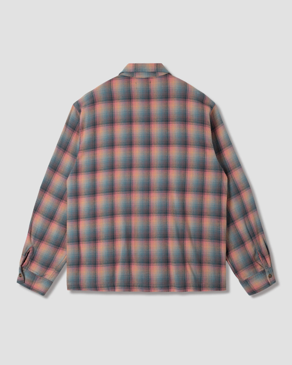 Camisa con cremallera - Cuadros rosa/verde azulado