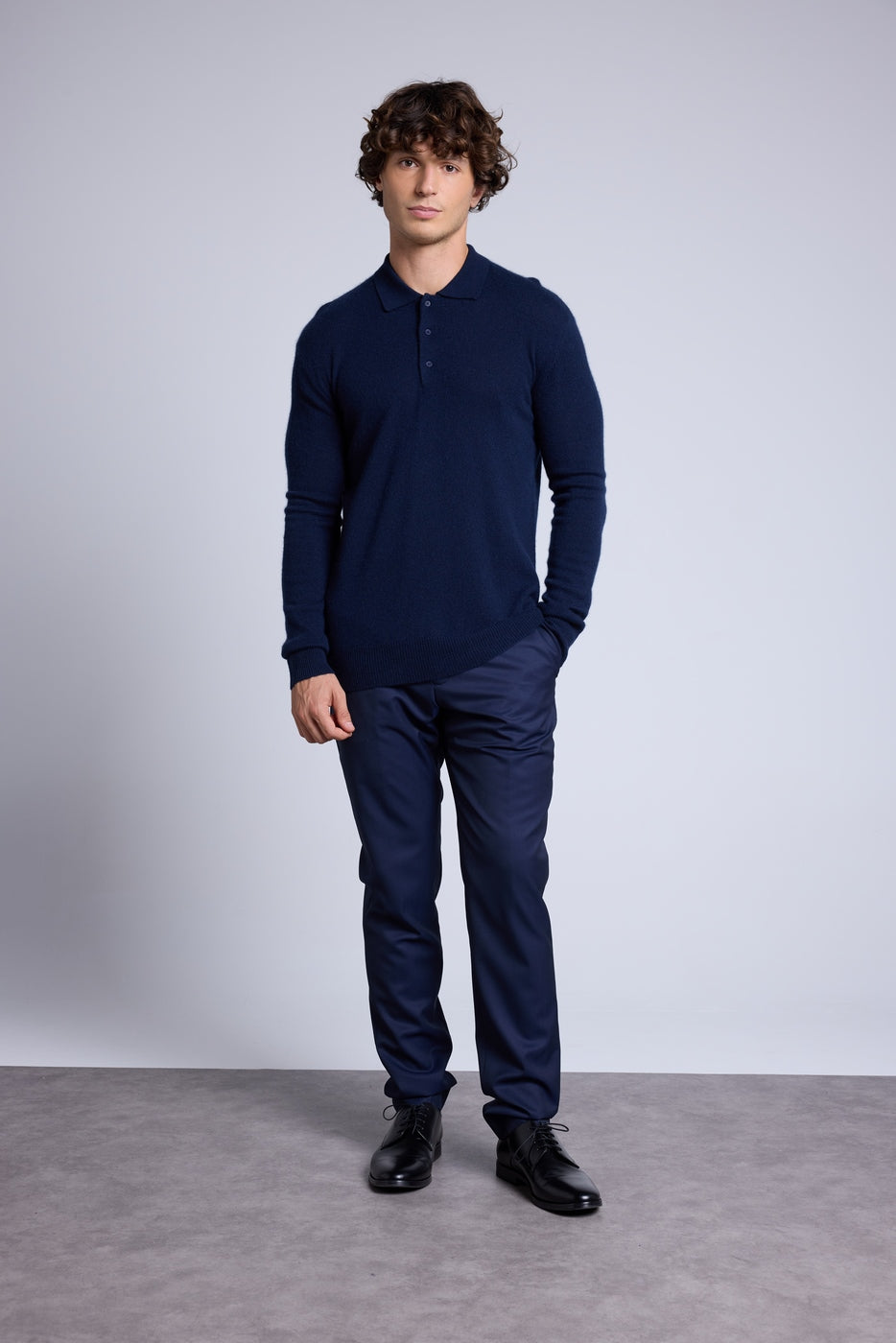 Jersey de cuello polo Zizou - Azul marino - Hombre