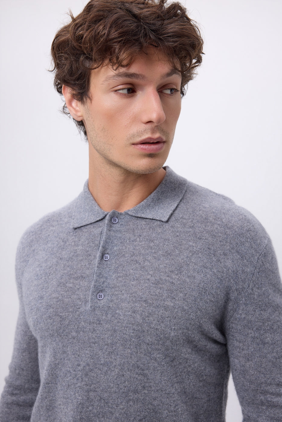 Jersey de cuello polo Zizou - Gris oscuro - Hombre