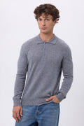 Jersey de cuello polo Zizou - Gris oscuro - Hombre