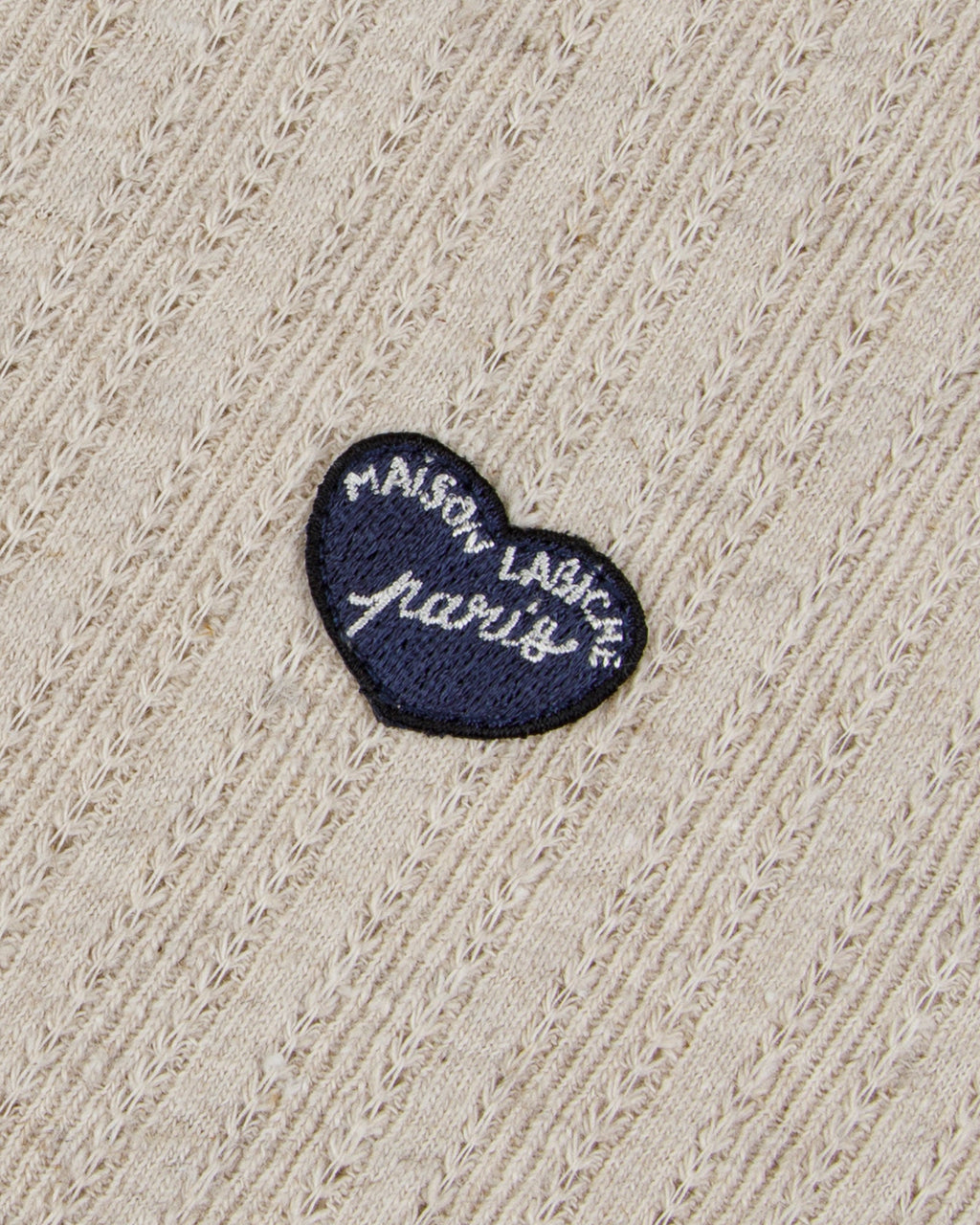 Polo Patch Coeur "Linen And Cotton" Gonnet