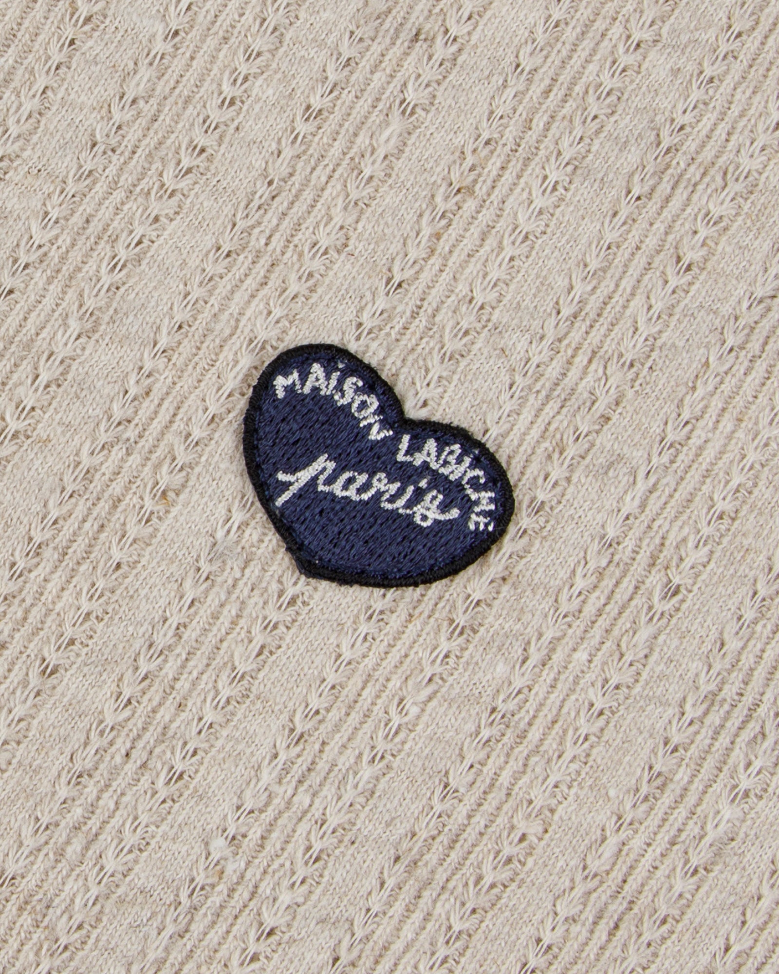 Polo Patch Coeur "Linen And Cotton" Gonnet