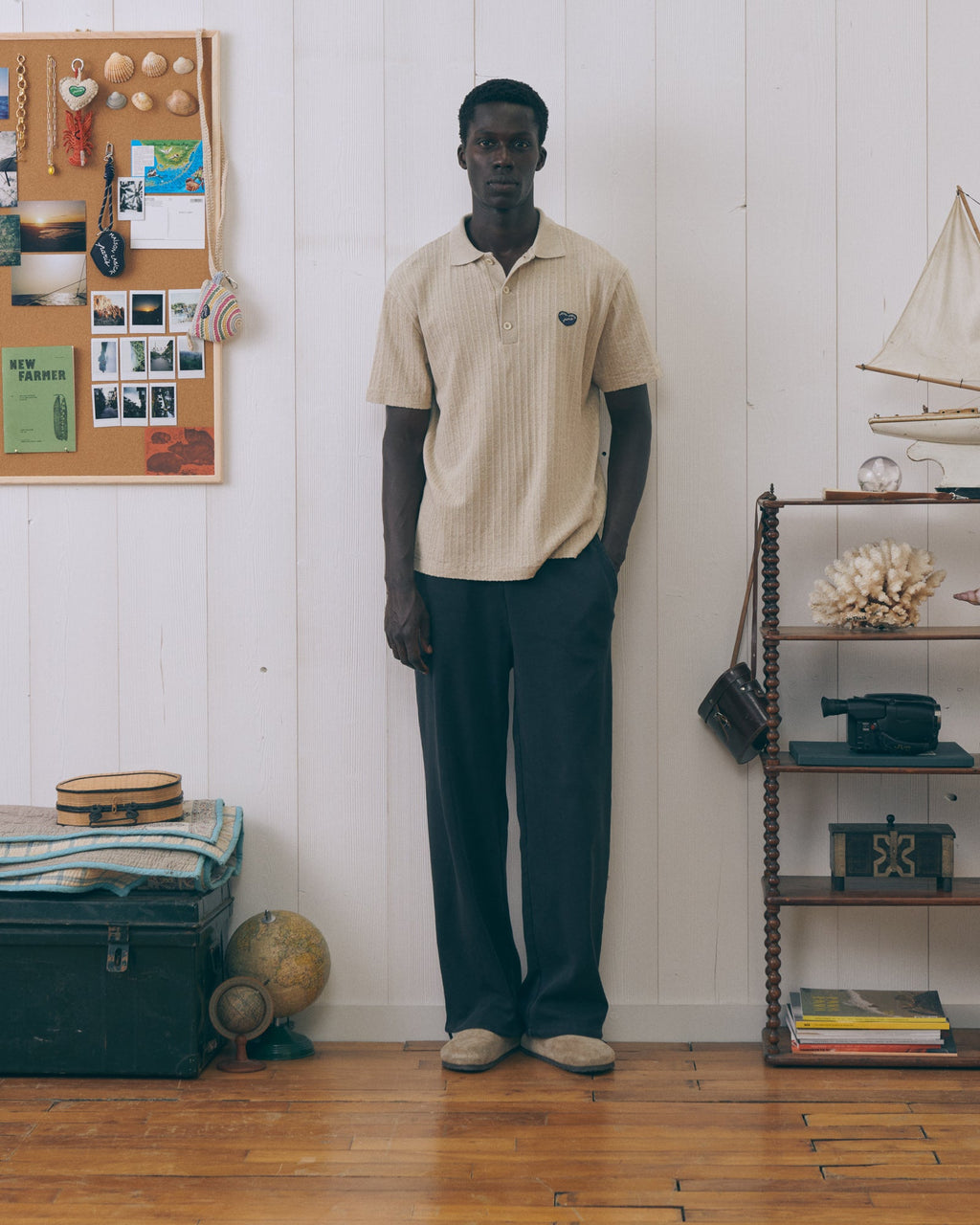 Polo Patch Coeur "Linen And Cotton" Gonnet