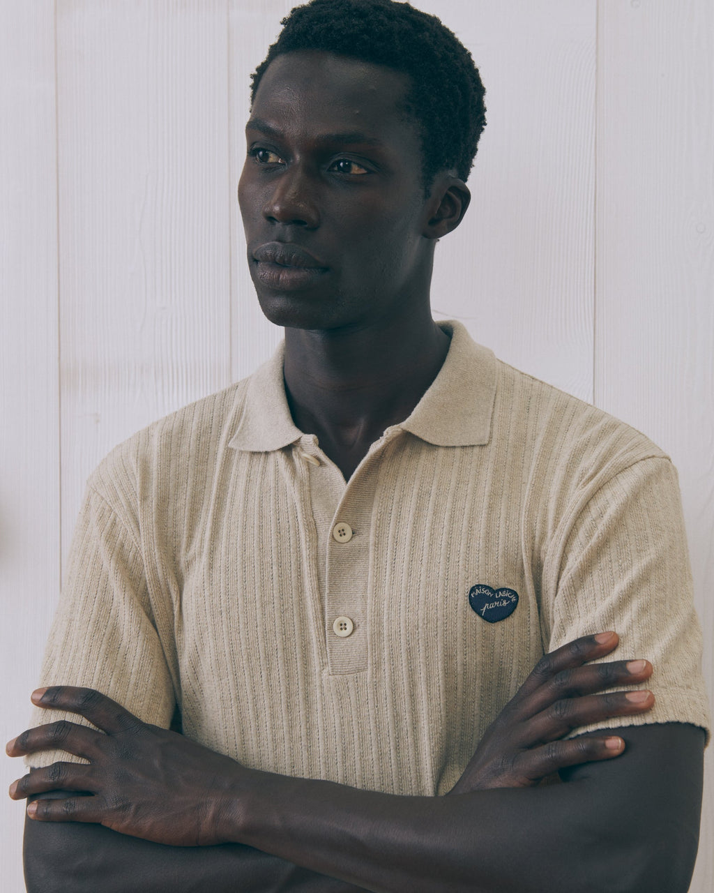 Polo Patch Coeur "Linen And Cotton" Gonnet