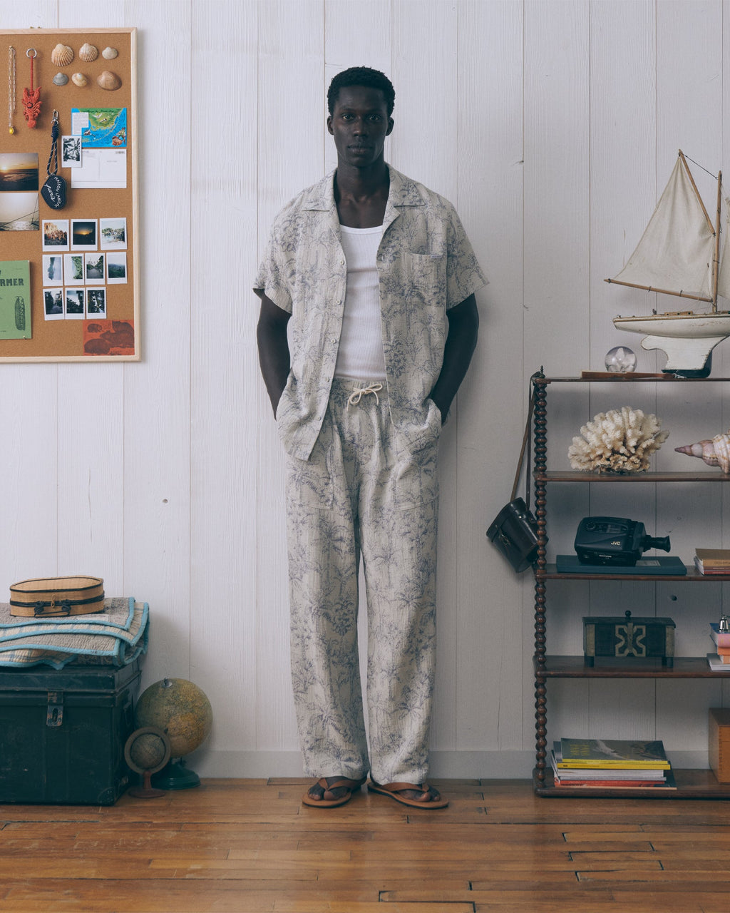 Pantalon "Jacquard" Palm Tree Guignier