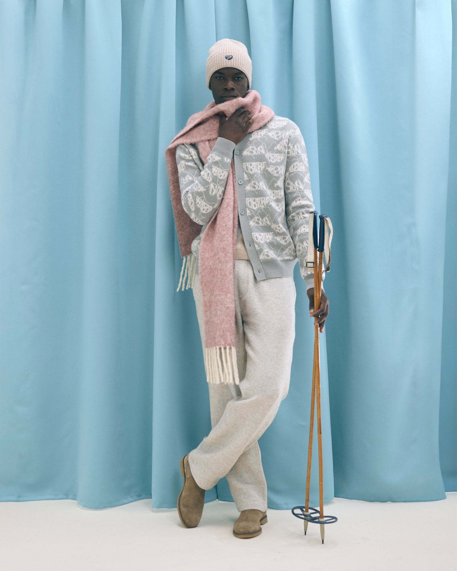 Cardigan "Mountains" Lhomme Wool