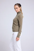 Zoe Roll-Neck Jumper - Khaki Green