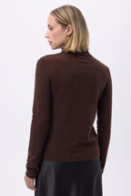 Jersey de cuello alto F Zoe - Marrón - Mujer