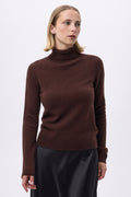 Jersey de cuello alto F Zoe - Marrón - Mujer