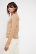 Pull Col Roule Zoe - Beige