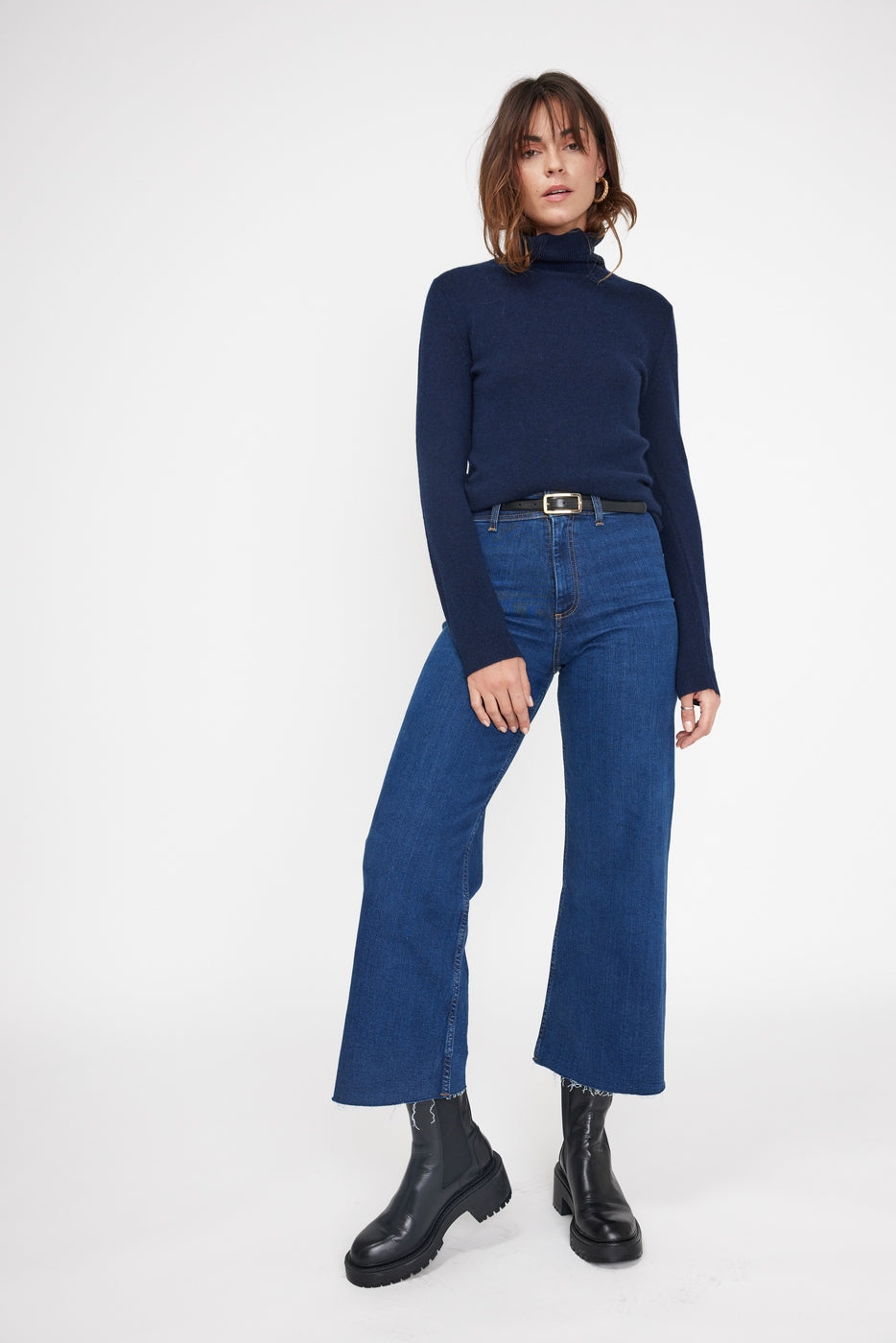 Pull Col Roule Zoe - Bleu Marine