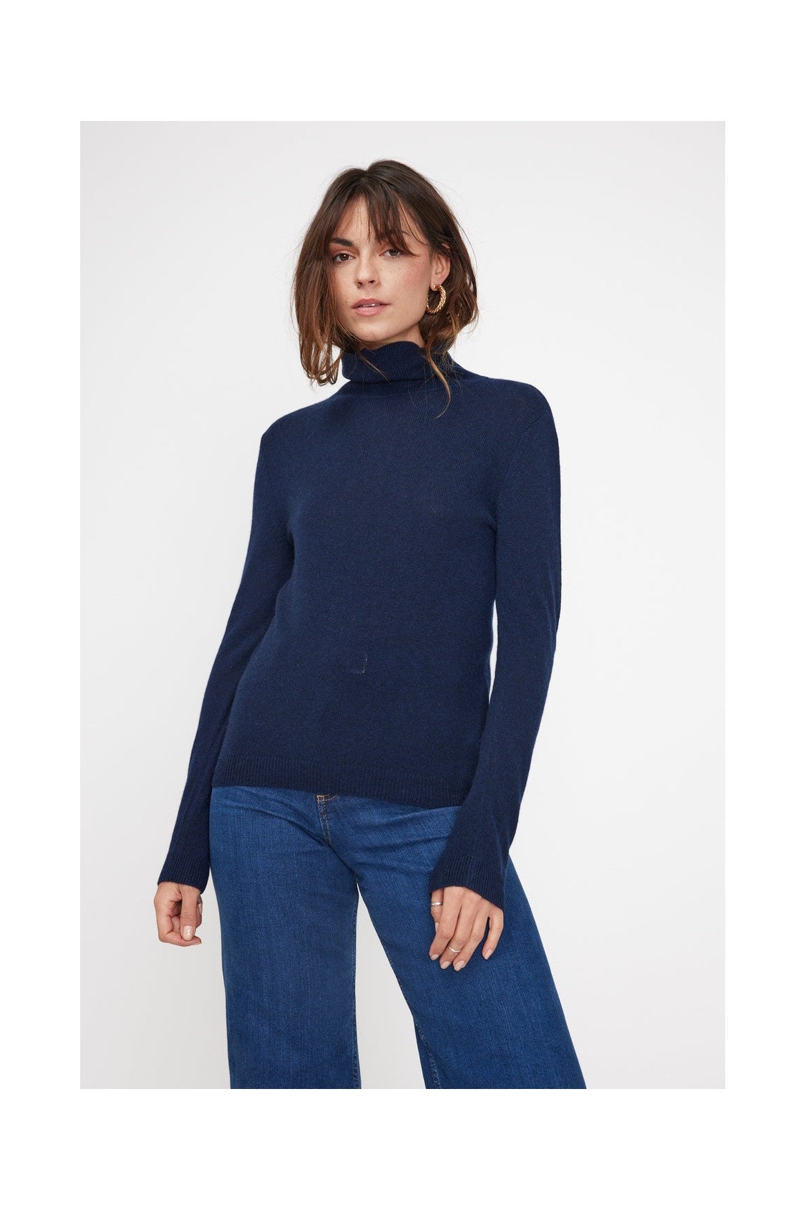 Pull Col Roule Zoe - Bleu Marine
