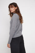 Pull Col Roule Zoe - Gris Fonce