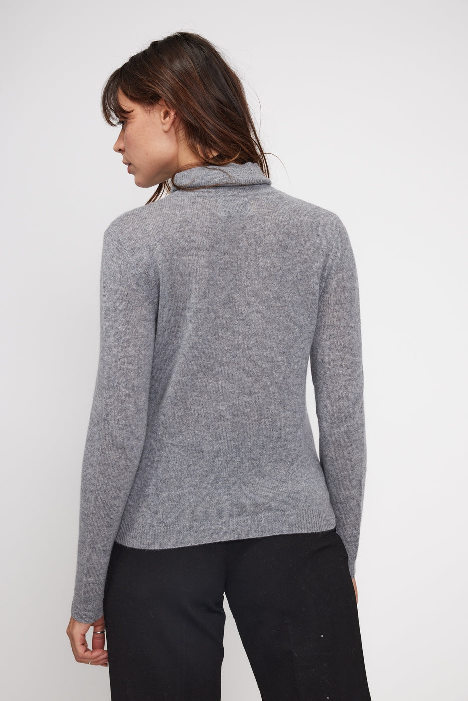 Pull Col Roule Zoe - Gris Fonce