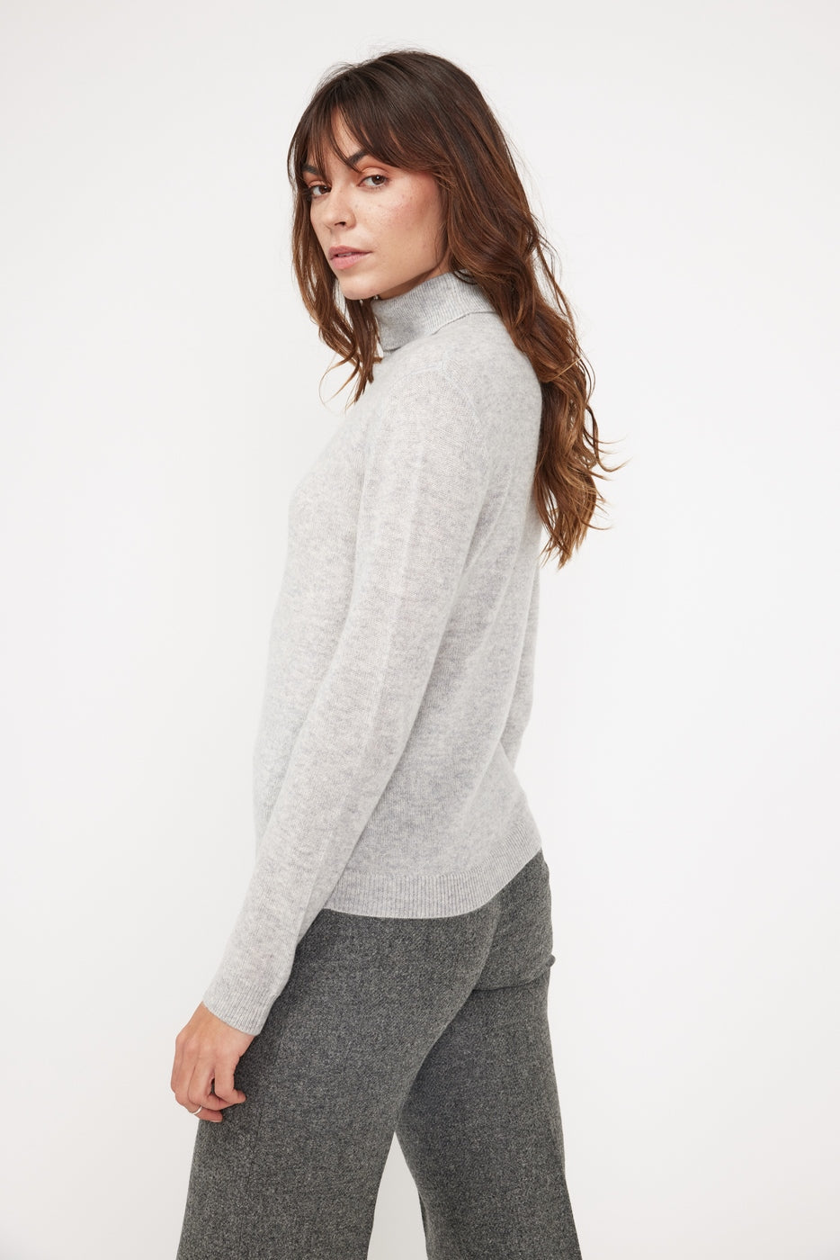 Roll Neck Jumper Zoe - Light Grey