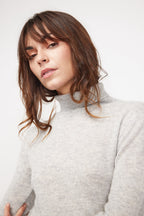 Roll Neck Jumper Zoe - Light Grey