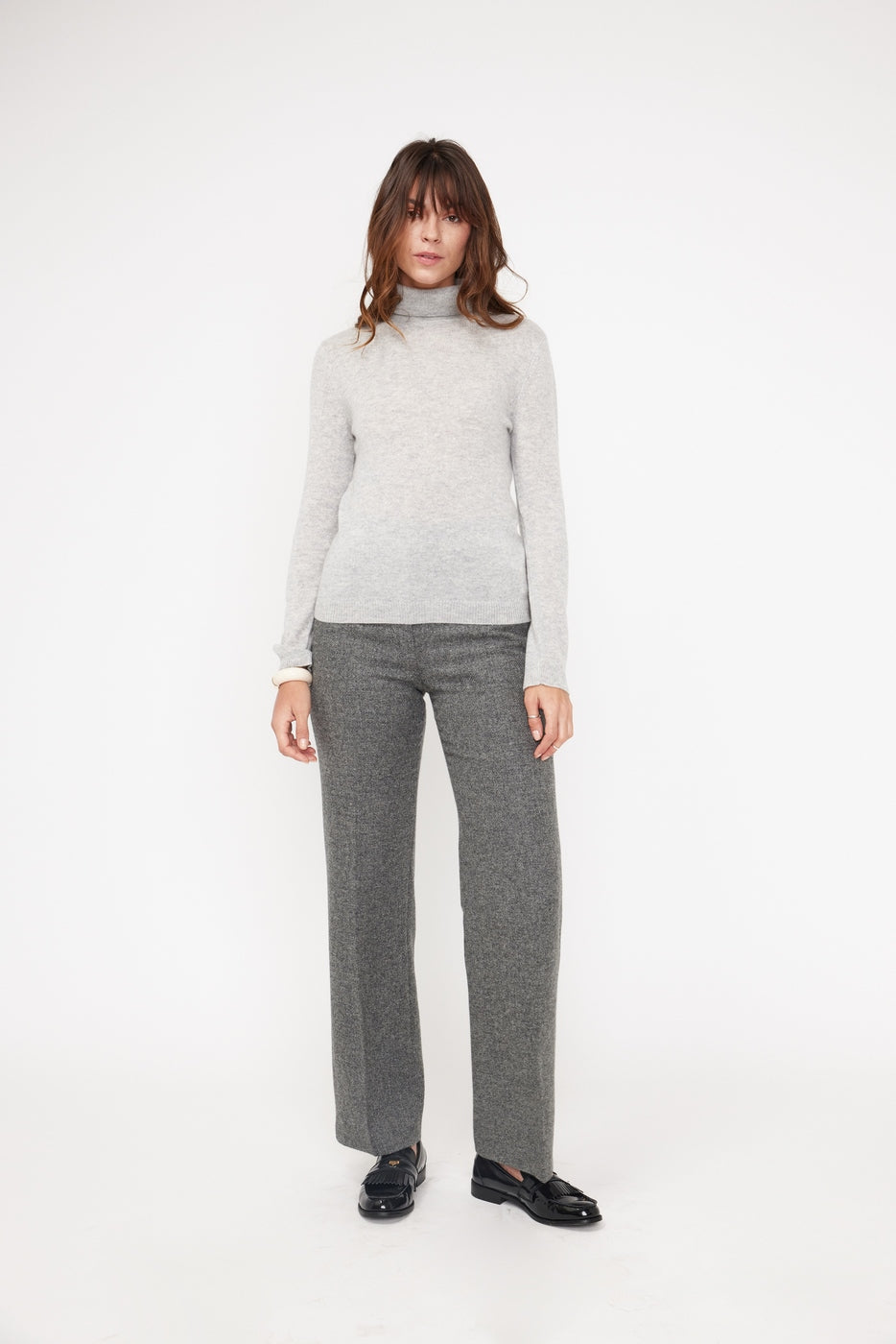 Roll Neck Jumper Zoe - Light Grey